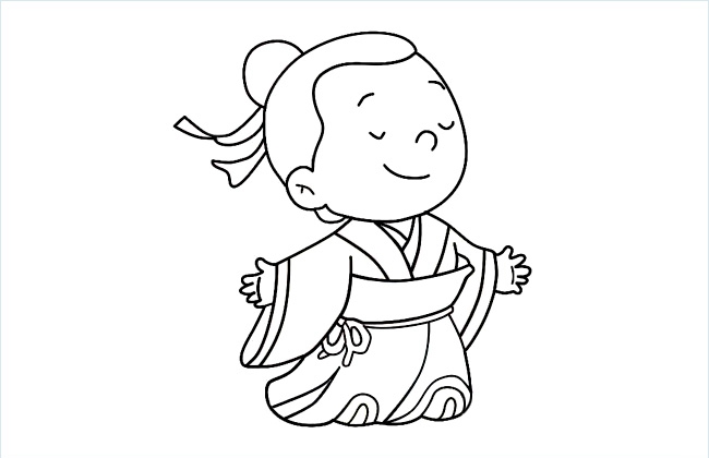 古装人物简笔画图片-1
