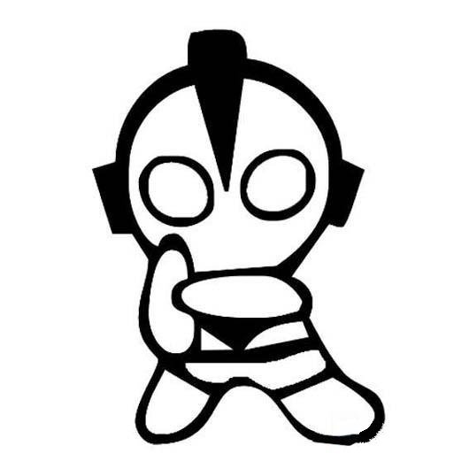咸蛋超人奥特曼简笔画图片-1