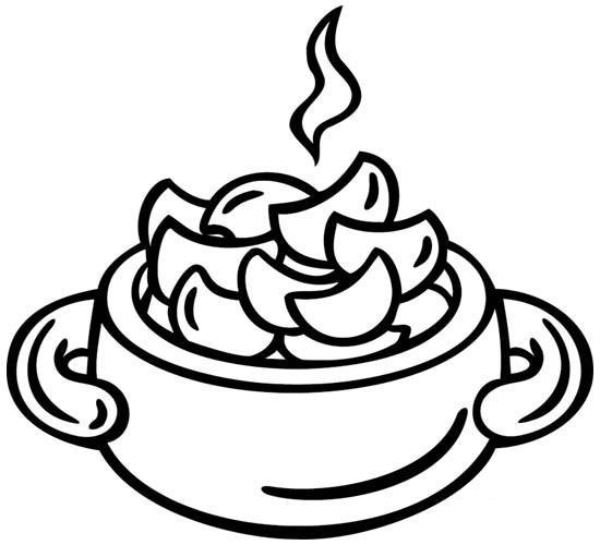 一笼蒸饺简笔画图片-1