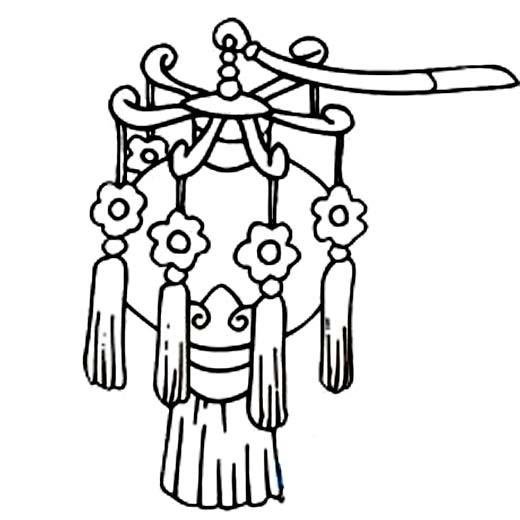 漂亮的元宵节花灯简笔画大全-1