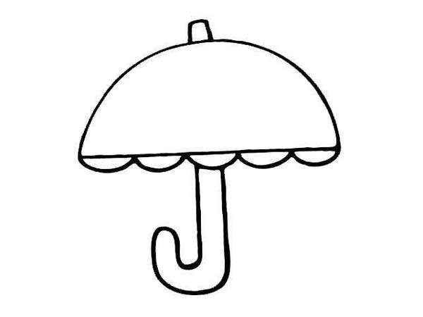 儿童小雨伞简笔画图片-1