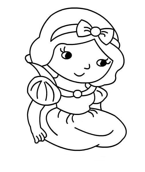 白雪公主卡通简笔画-1