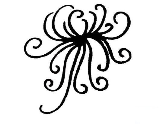菊花纹样简笔画-1