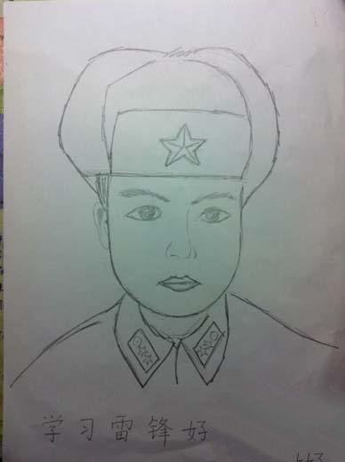 幼儿简笔画：雷锋-1