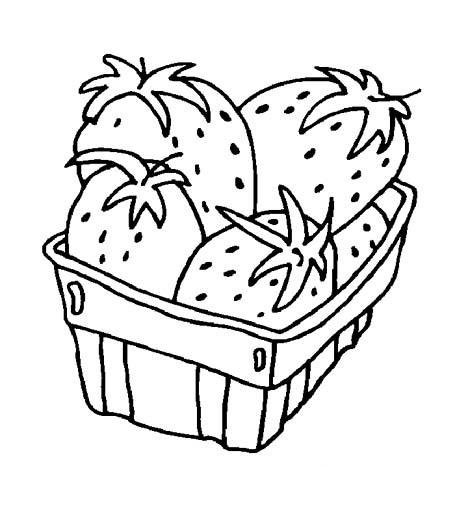 篮子里的草莓简笔画-1