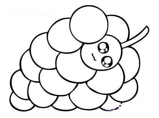 卡通葡萄简笔画-1