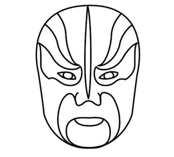 幼儿京剧脸谱简笔画大全-1