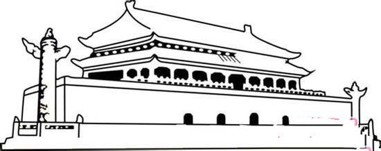 儿童北京天安门简笔画-1