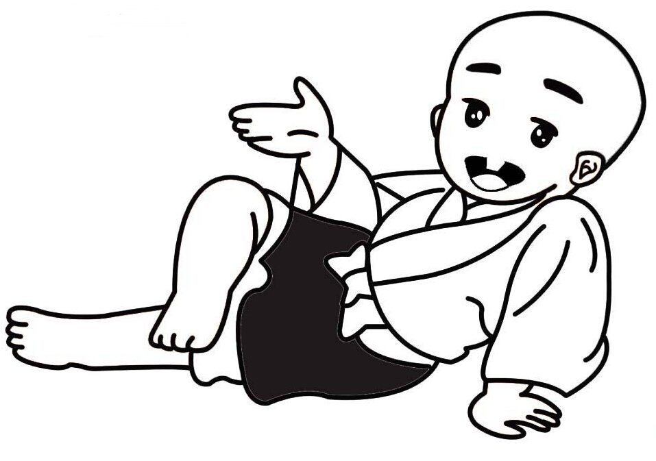 聪明的一休简笔画-1