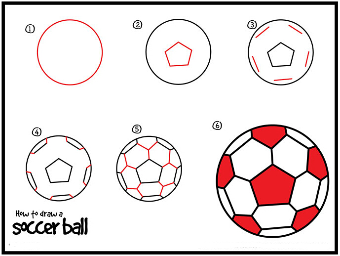 如何画足球简笔画-1