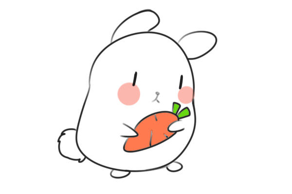 小白兔爱吃胡萝卜简笔画-6
